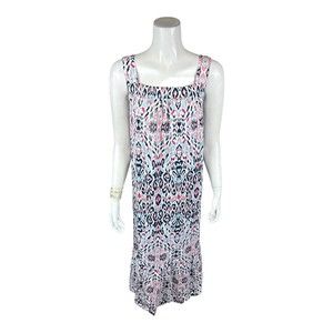 Koolaburra by UGG Women's Regular Jersey Tiered Lounge Dress Multi 1X Plus Size